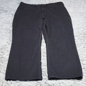 NYDJ Jeans Womens 16 Straight Leg‎ Black Stretch Cotton Blend Lift Tuck Cropped